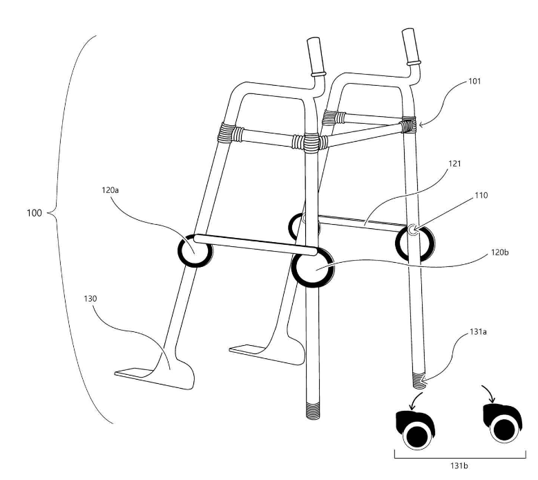 실용신안 제20-0496332호(기계식 보행 맞춤형 보행 보조기, 이상민, 