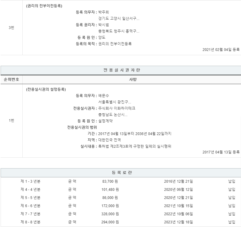 특허 제10-1690459호(지하철 DDC의 전원 공급 및 제어 시스템, 박시범, 