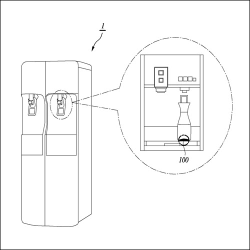 실용신안 제20-0487376호(중량조절을 이용한 자동급수량조절 기능을 구비한 정수기, 손덕희)